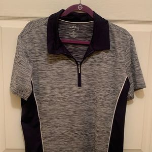 Coral bay ladies golf shirt. Navy blue.